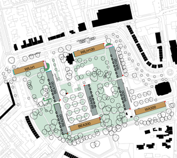 Plattegrond flatwijk Uden